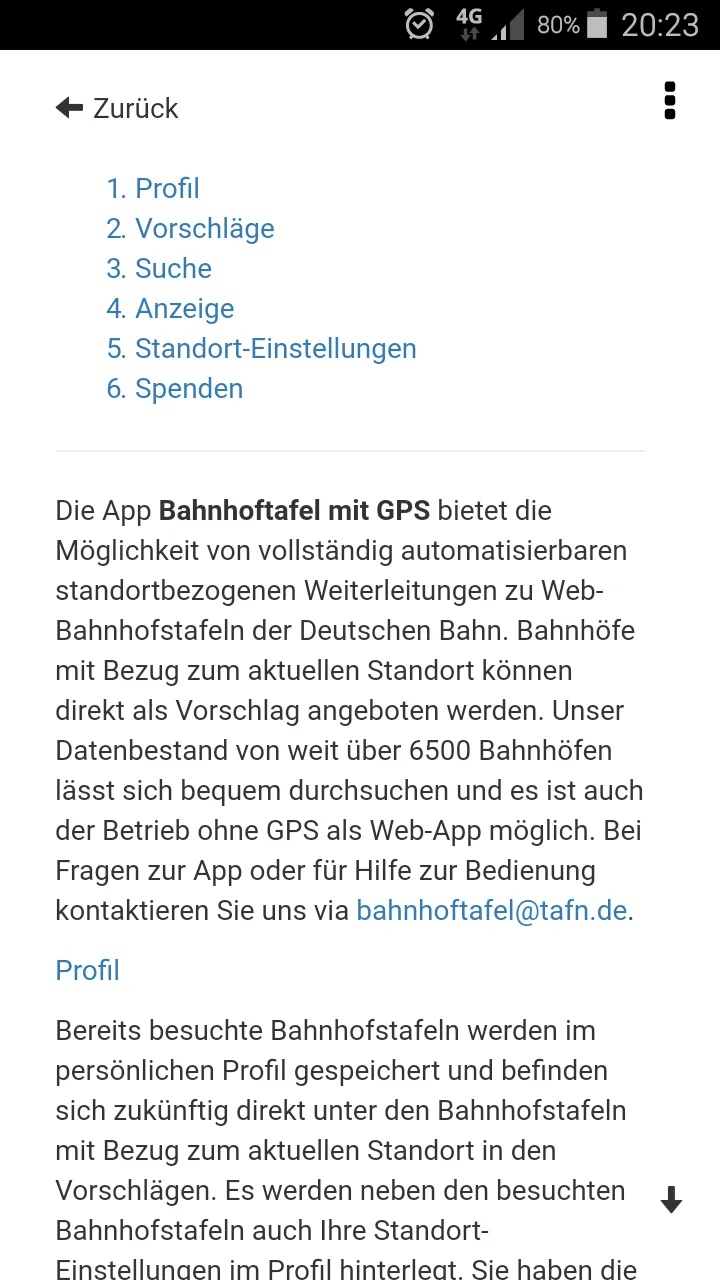 Bahnhoftafel mit GPS | Indus Appstore | Screenshot