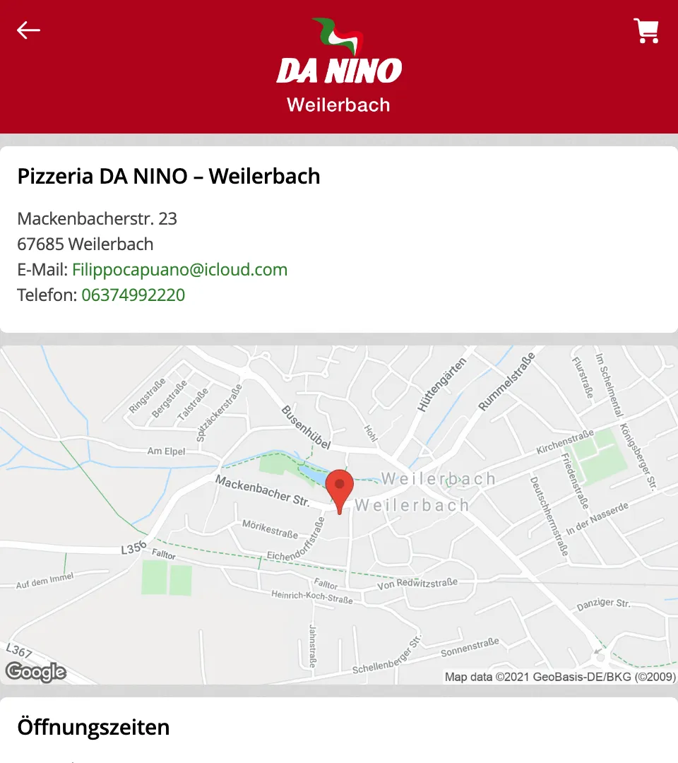 Pizzeria Da Nino Weilerbach | Indus Appstore | Screenshot