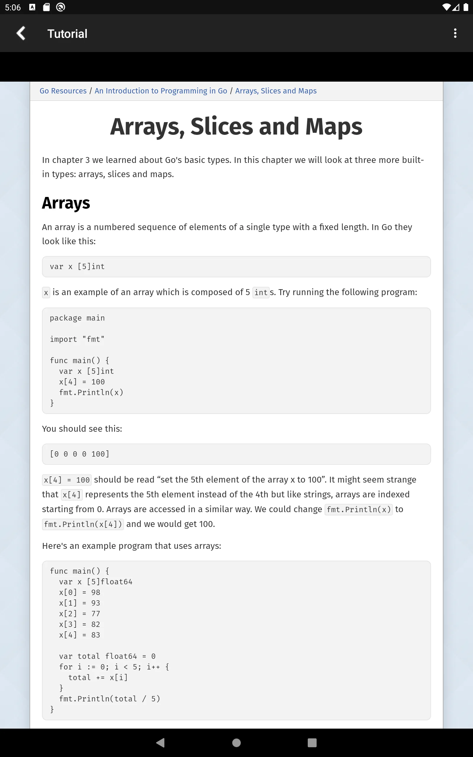 Go Programming Compiler | Indus Appstore | Screenshot