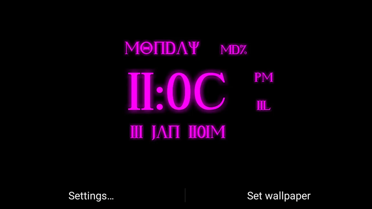 Roman Digital Clock Lwp | Indus Appstore | Screenshot