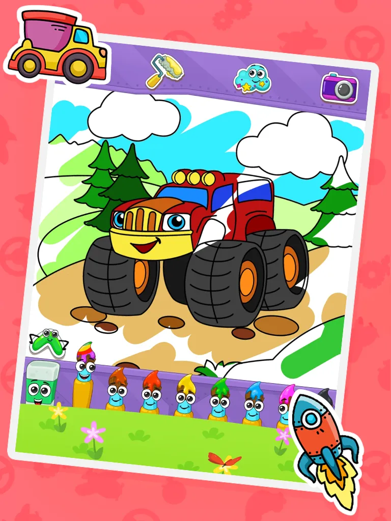 Coloring book: Transport | Indus Appstore | Screenshot