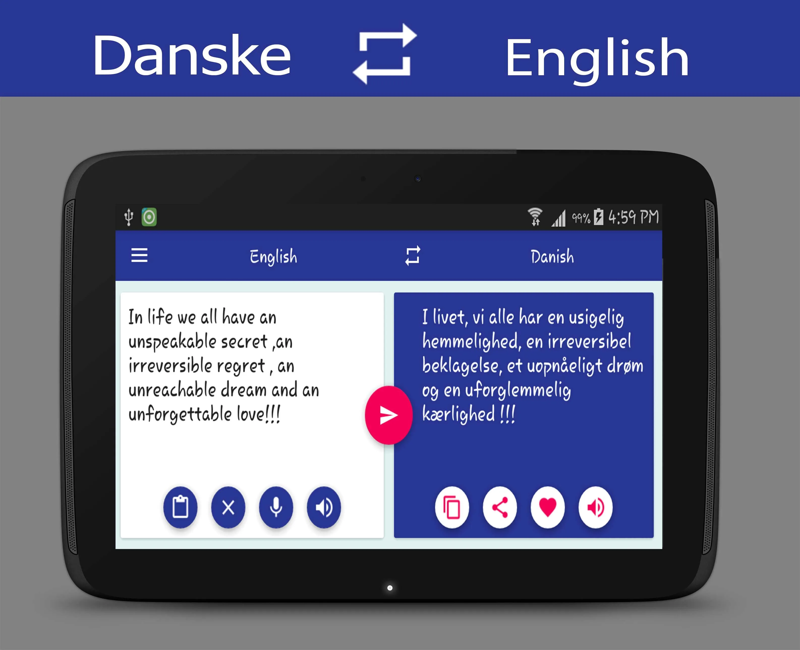 Danish English Translator | Indus Appstore | Screenshot