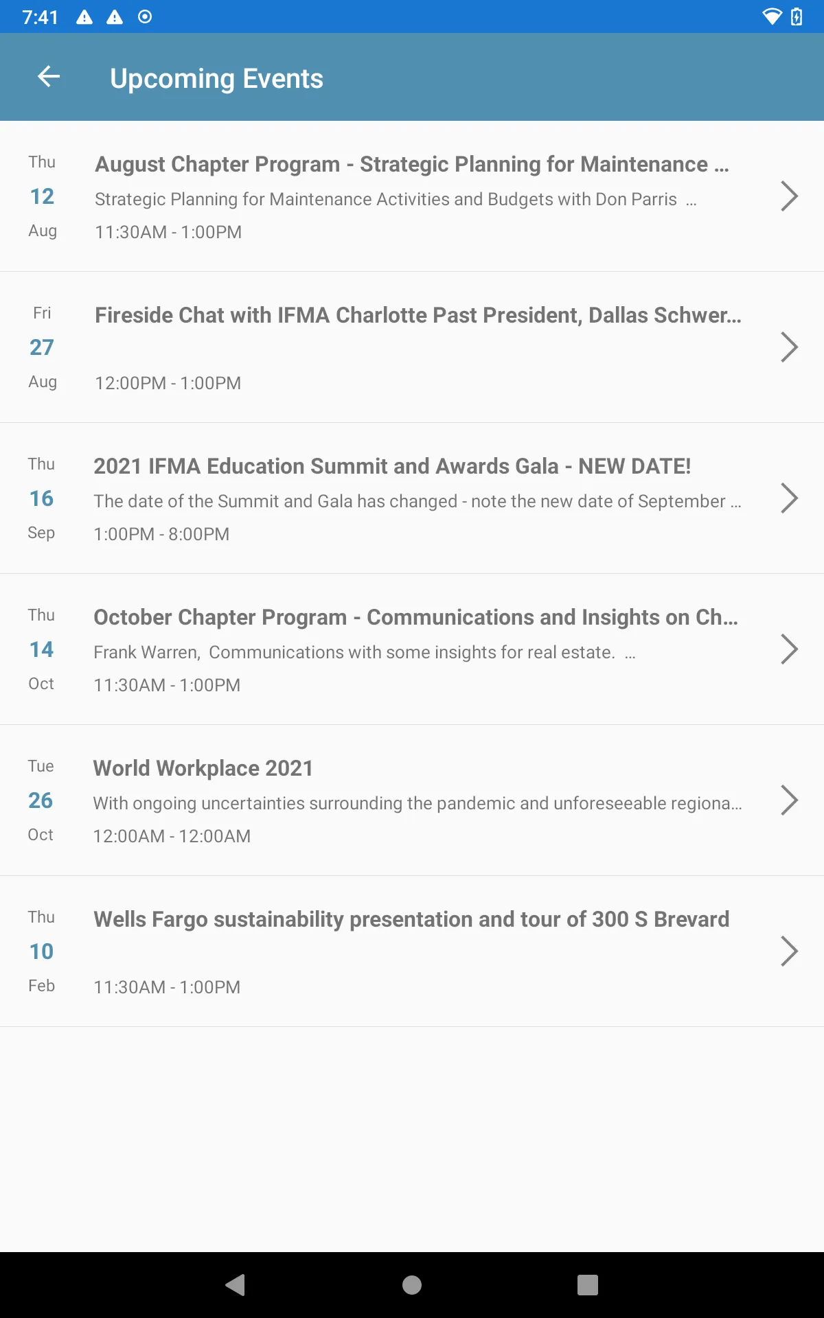 IFMA Charlotte | Indus Appstore | Screenshot