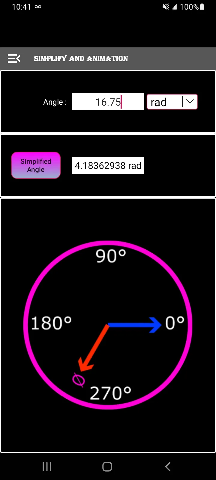 Degree Radian Converter | Indus Appstore | Screenshot