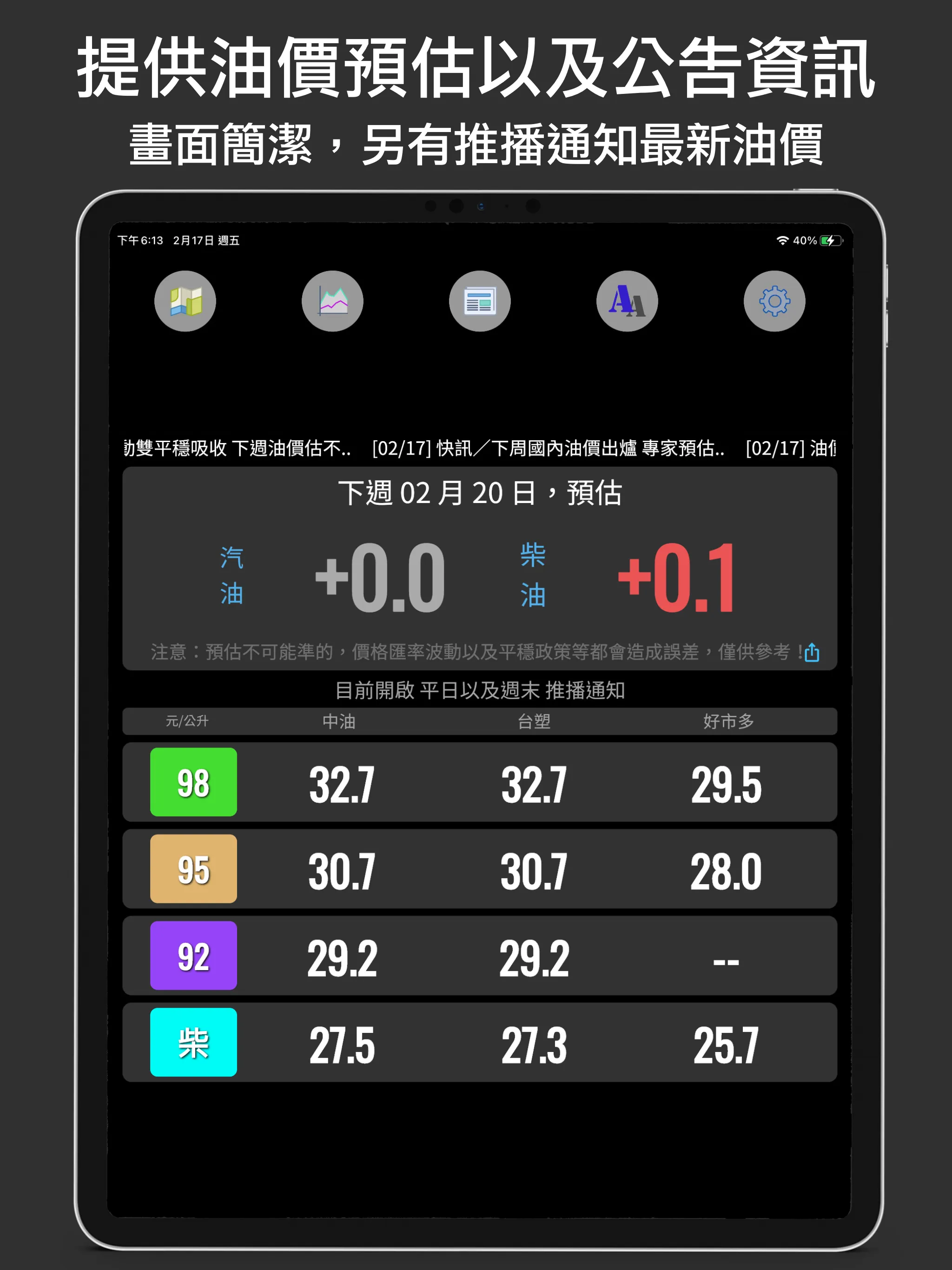 油價快訊 (下週油價公告、油價預測以及附近加油站查詢) | Indus Appstore | Screenshot