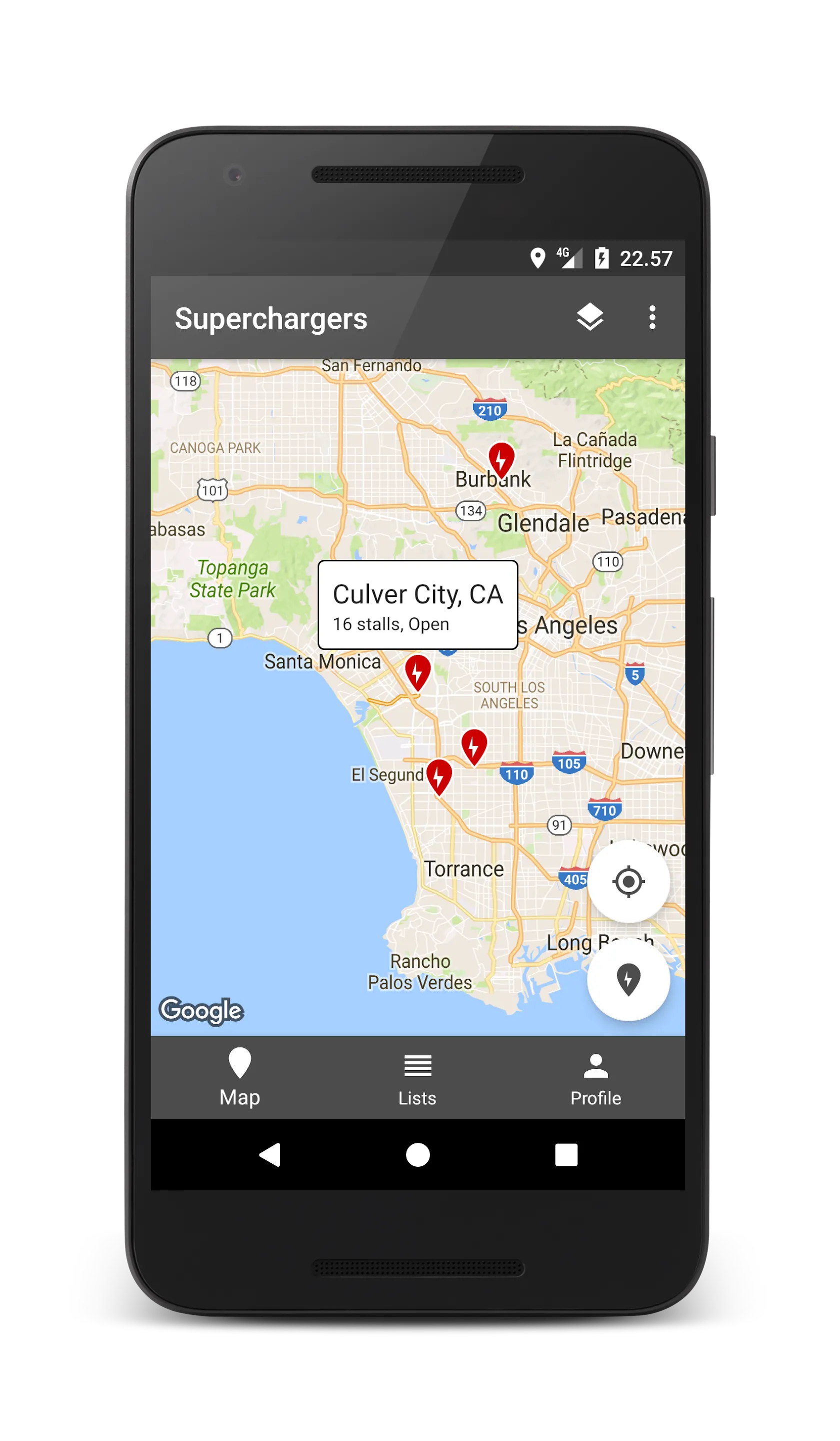 Supercharged for Tesla | Indus Appstore | Screenshot