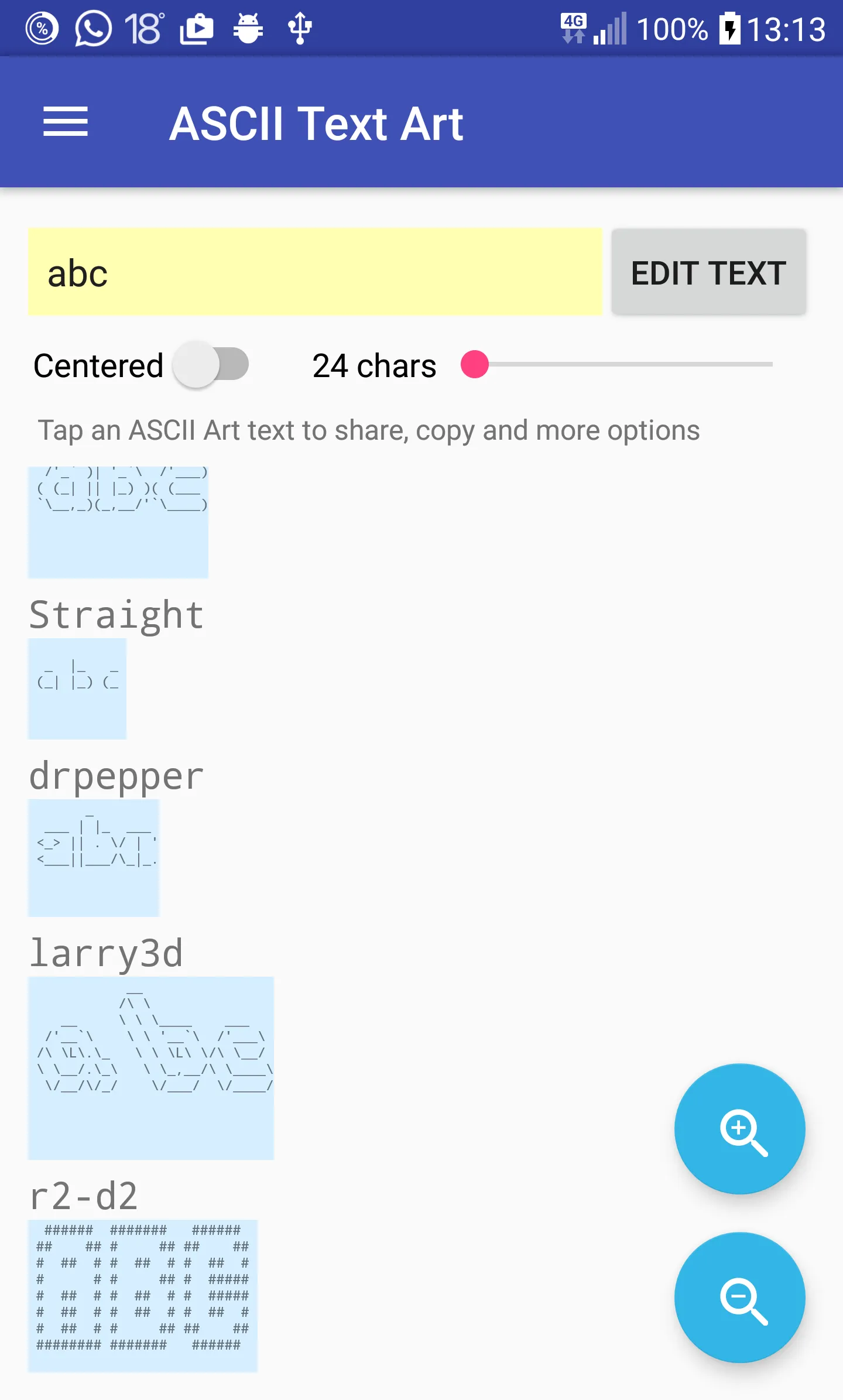 ASCII Text Art | Indus Appstore | Screenshot