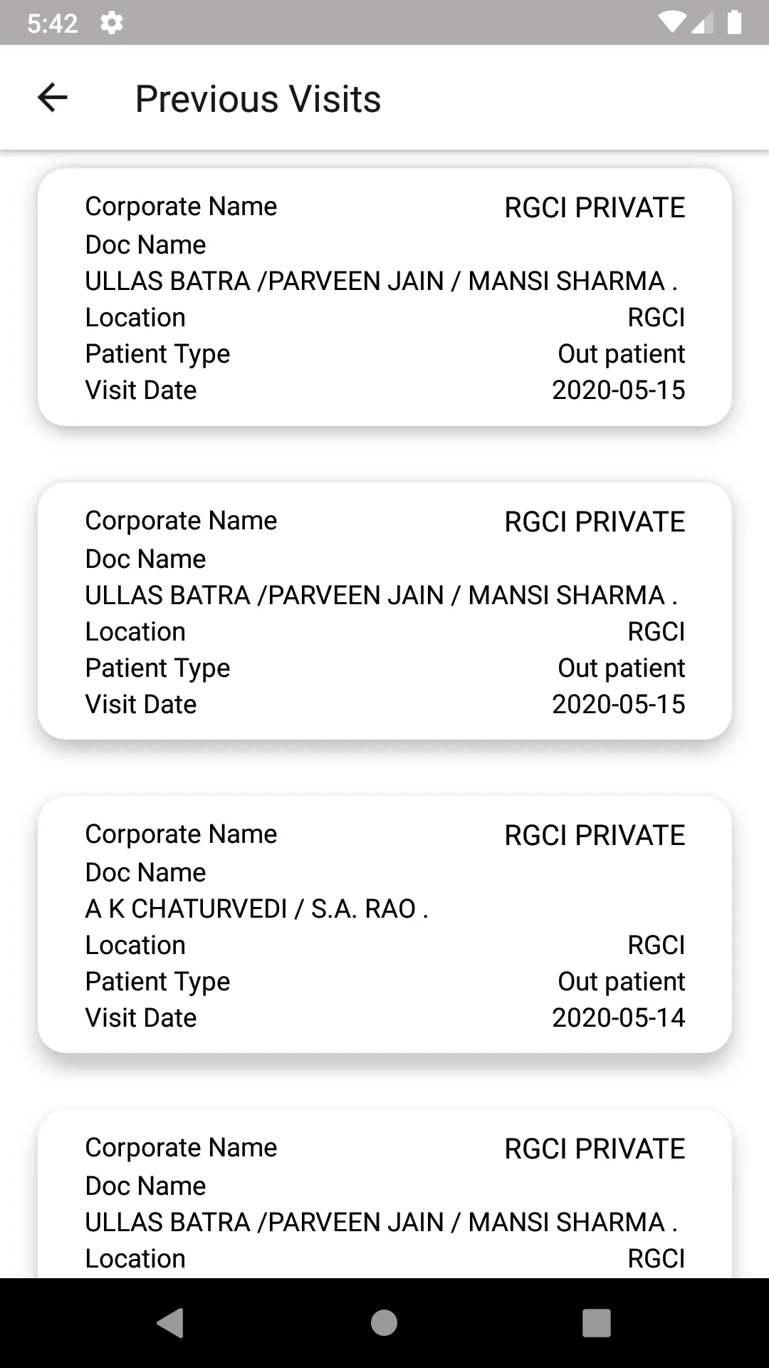 RGCI Care | Indus Appstore | Screenshot