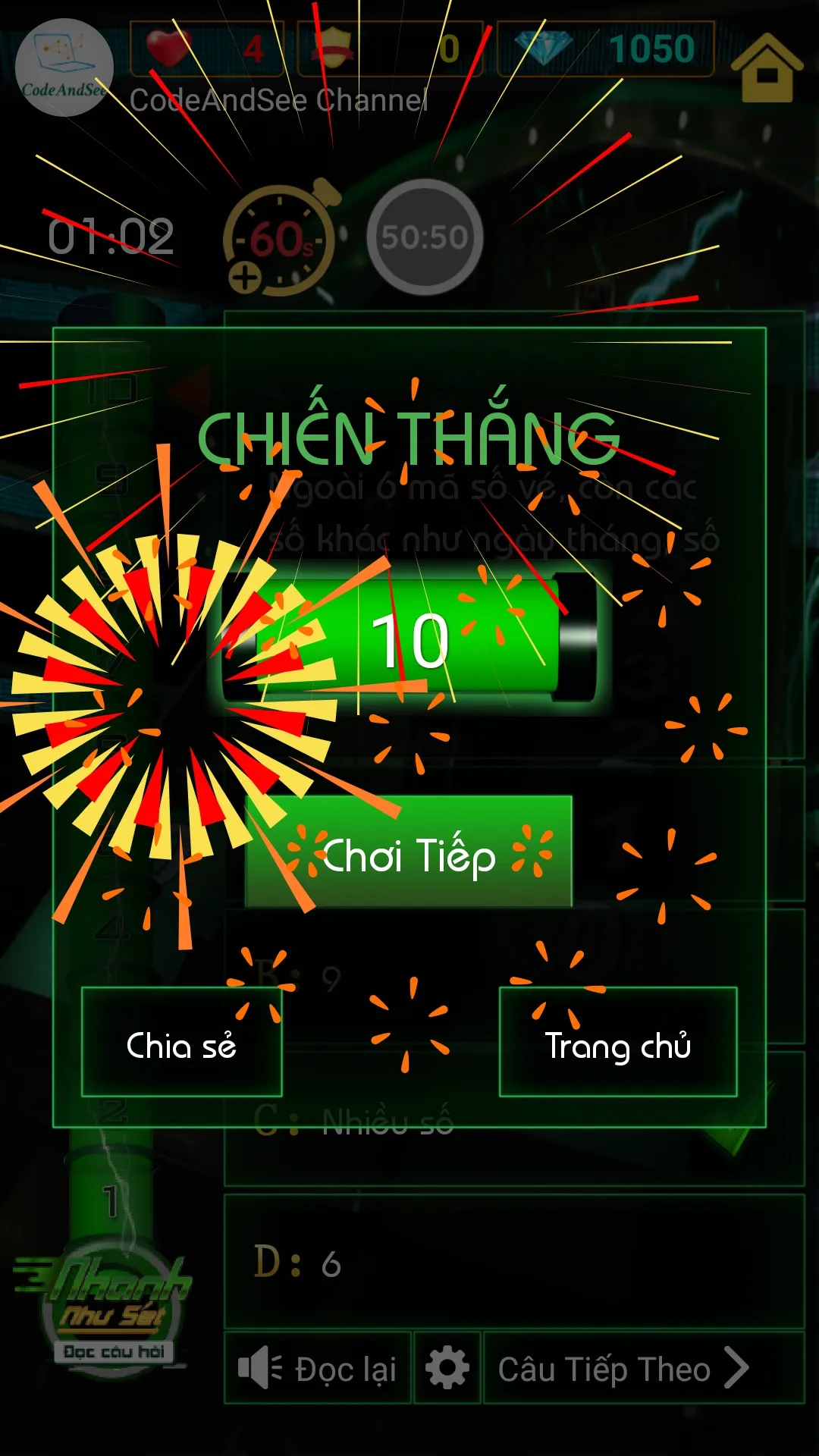 Nhanh Như Sét - Đọc Câu Hỏi | Indus Appstore | Screenshot