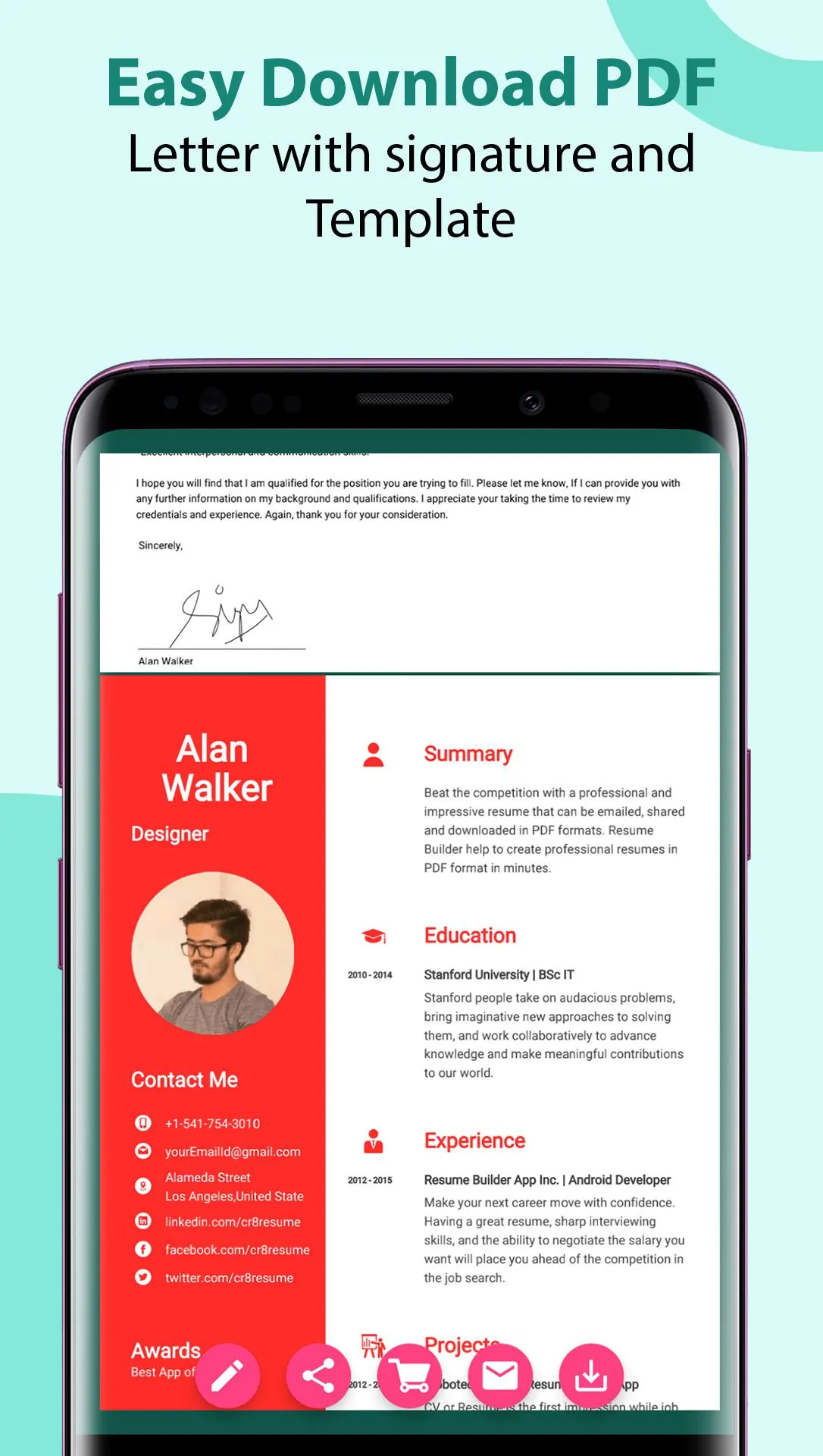 Resume Builder - CV Maker App | Indus Appstore | Screenshot