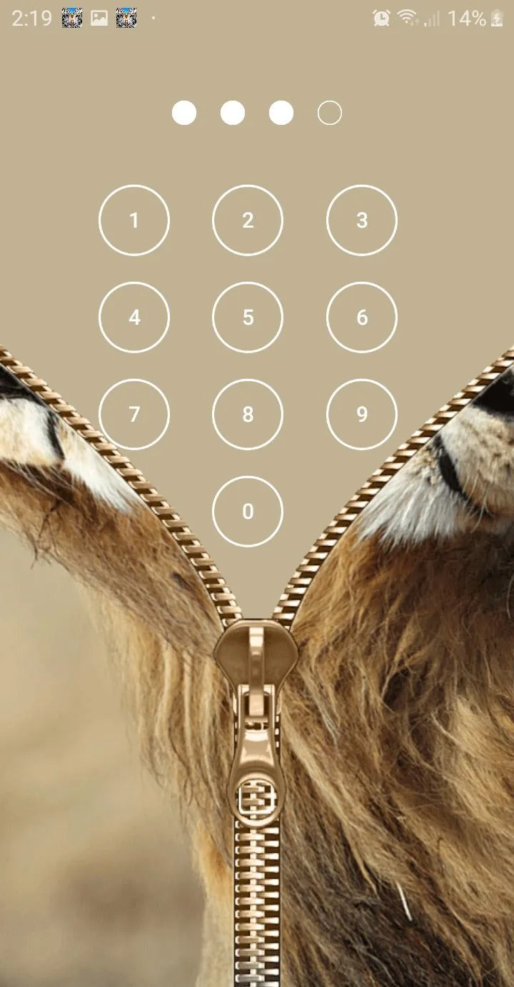 Wild Kitty Zipper Lock Screen | Indus Appstore | Screenshot