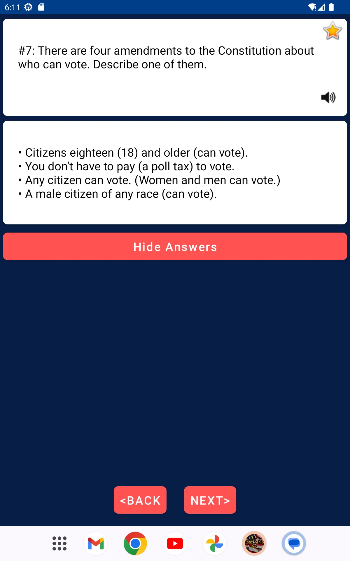 US Citizenship Test 2025 | Indus Appstore | Screenshot