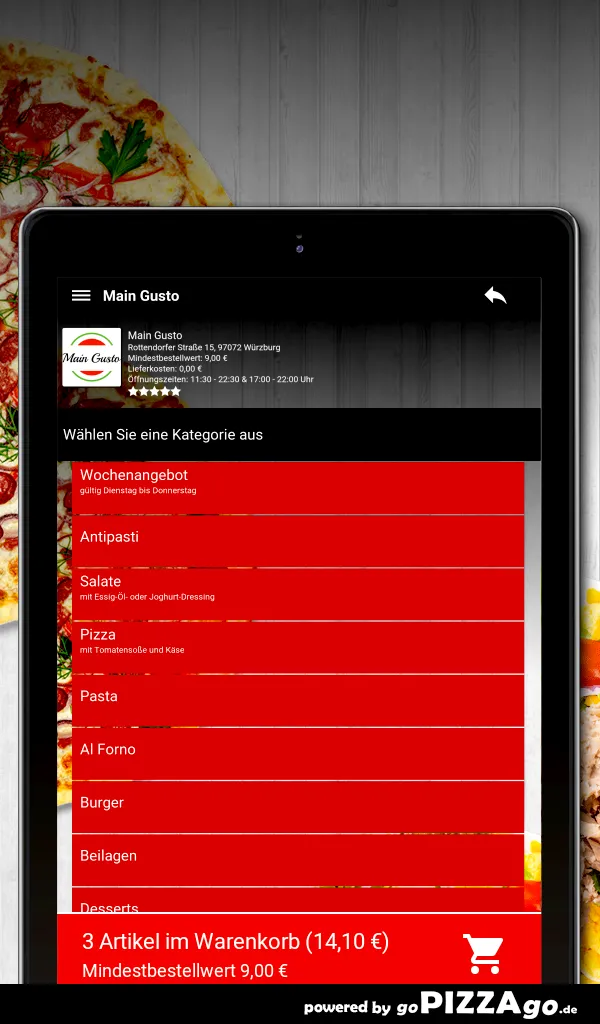 Main Gusto Würzburg | Indus Appstore | Screenshot