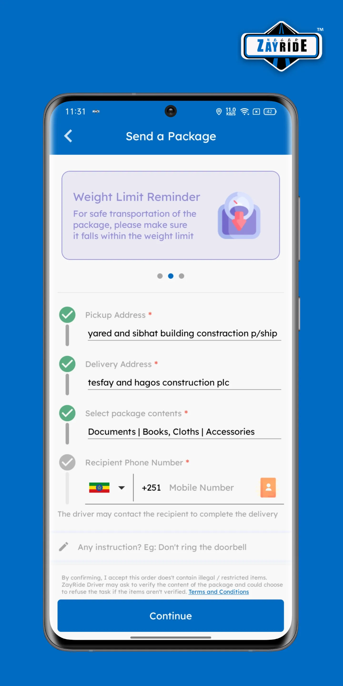 ZayRide Passenger | Indus Appstore | Screenshot