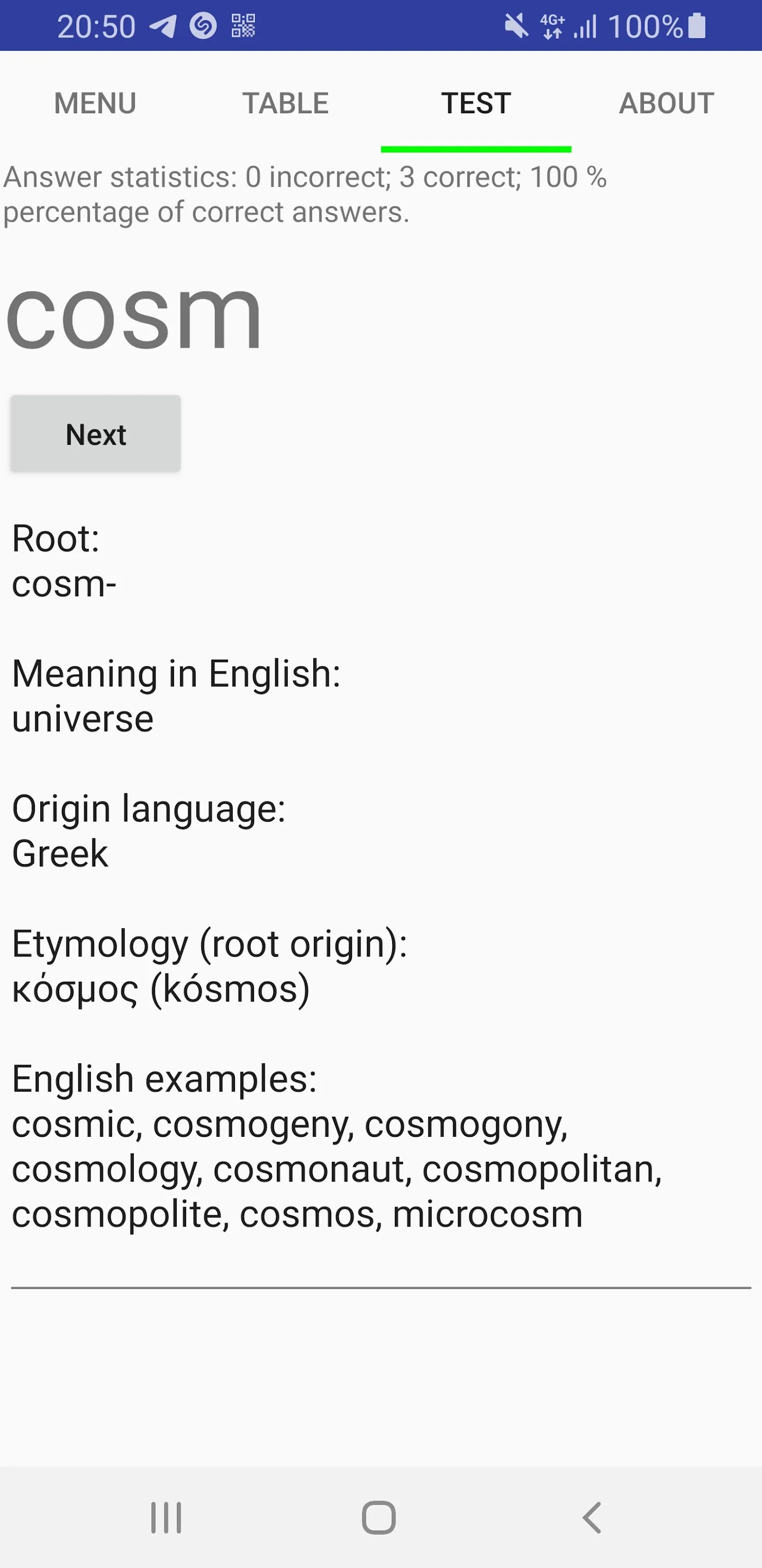 Greek and Latin roots finder | Indus Appstore | Screenshot