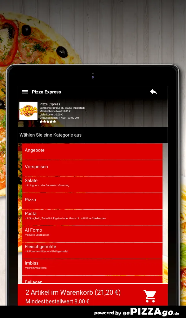 Pizza Express Ingolstadt | Indus Appstore | Screenshot