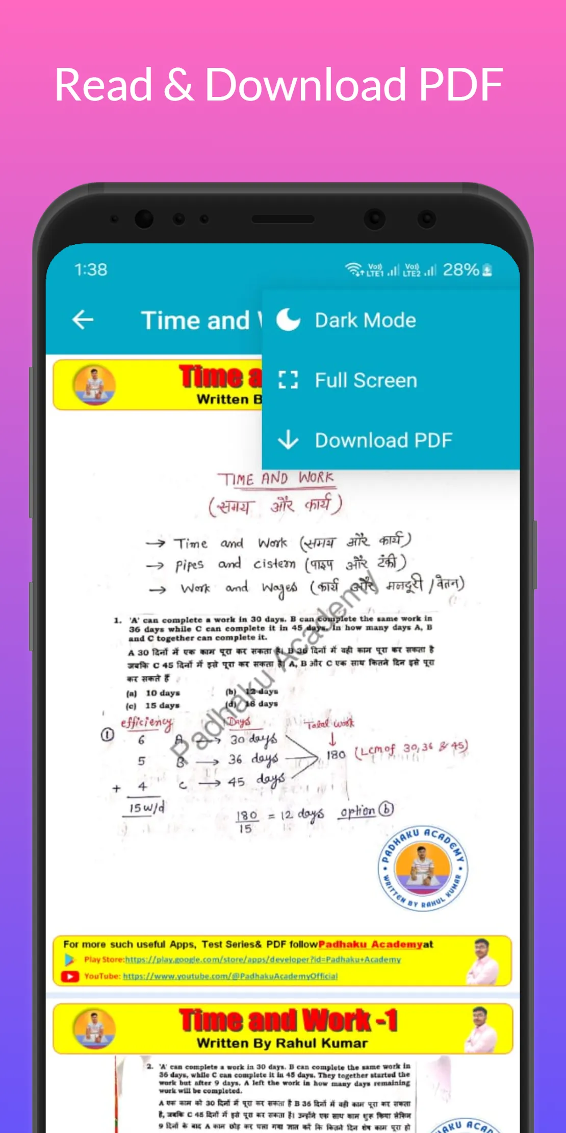 Maths Class Notes & Tests | Indus Appstore | Screenshot