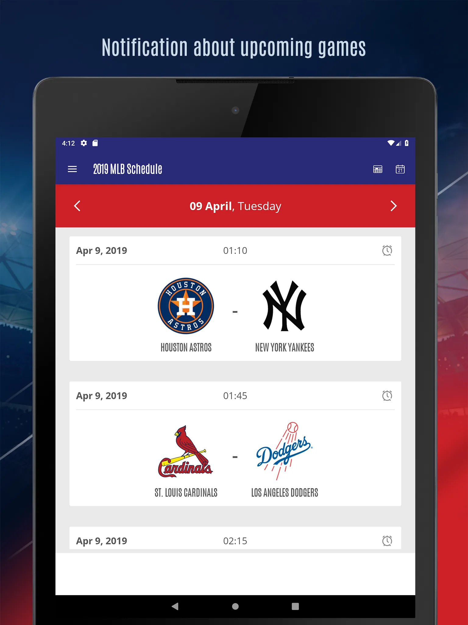 Baseball Standings Schedule 25 | Indus Appstore | Screenshot