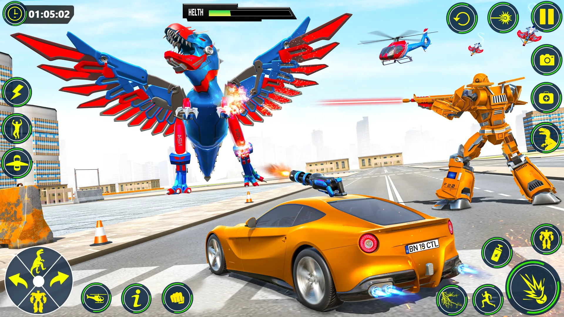 Dino Transform Robot Car Game | Indus Appstore | Screenshot