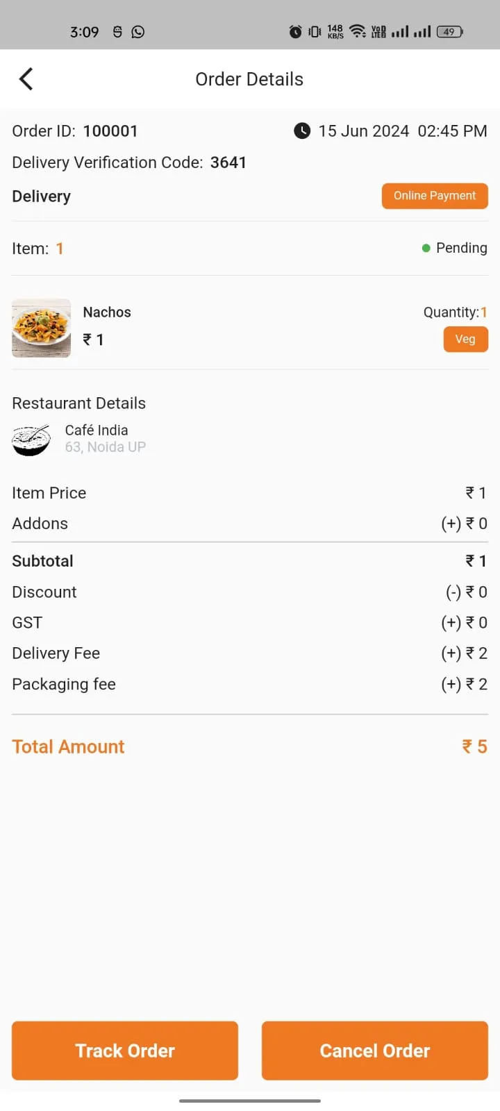 Taste Food Delivery | Indus Appstore | Screenshot