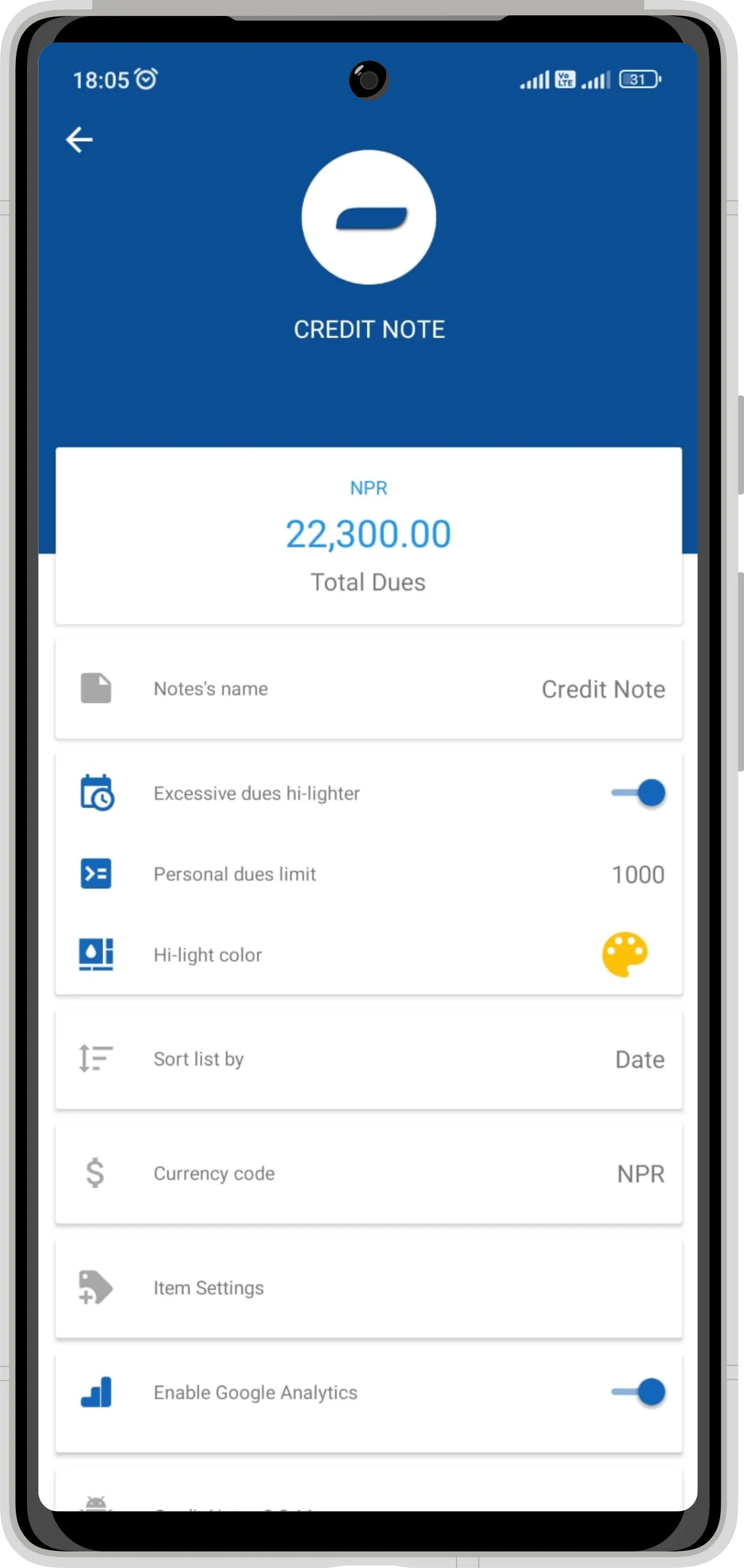 Credit Note - Payment Tracker | Indus Appstore | Screenshot