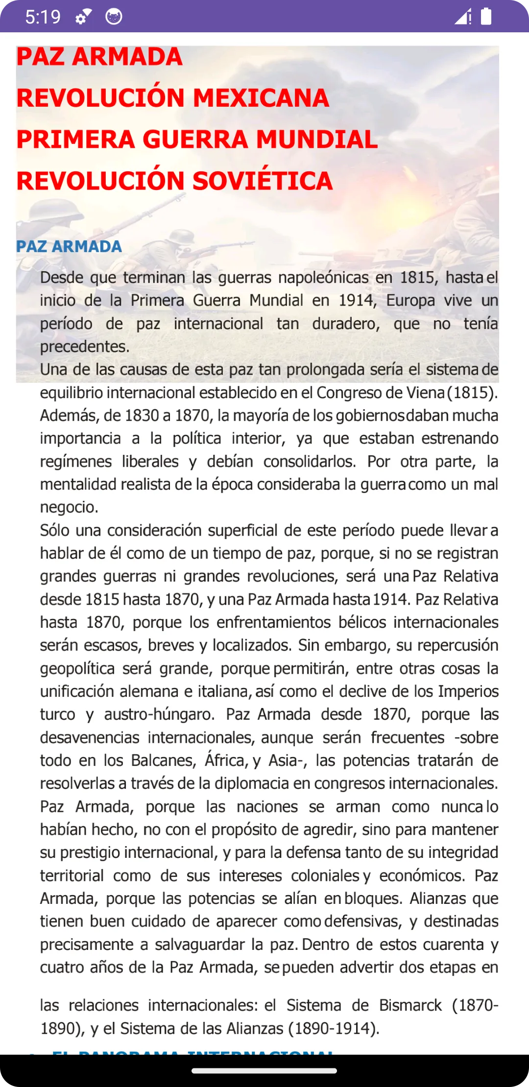 Historia Universal Pre | Indus Appstore | Screenshot