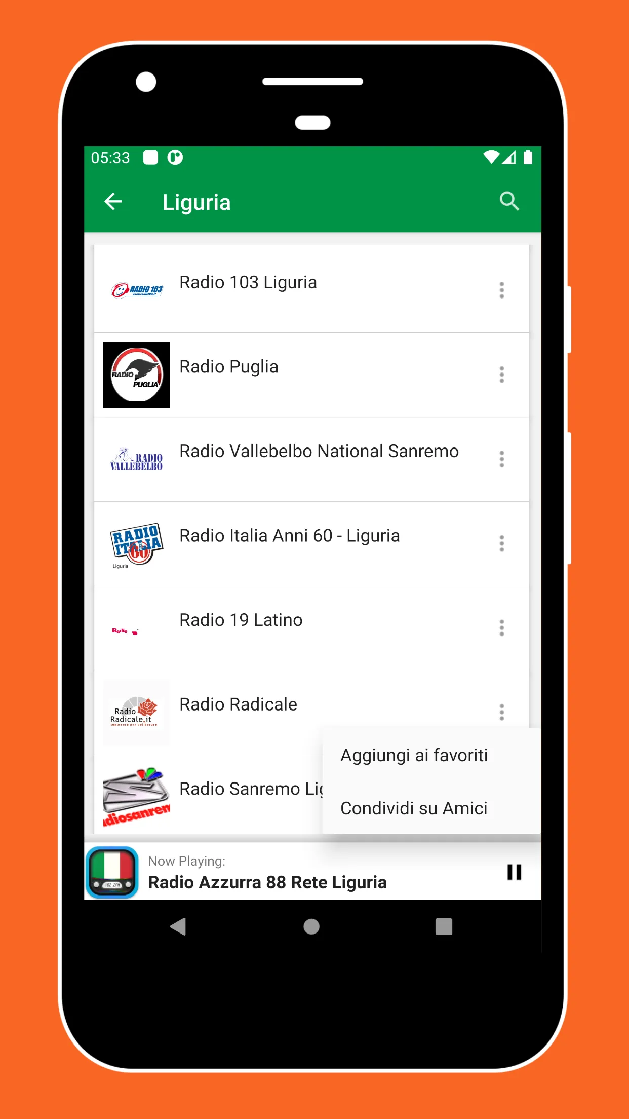 Radio Italy + Radio Italy FM | Indus Appstore | Screenshot