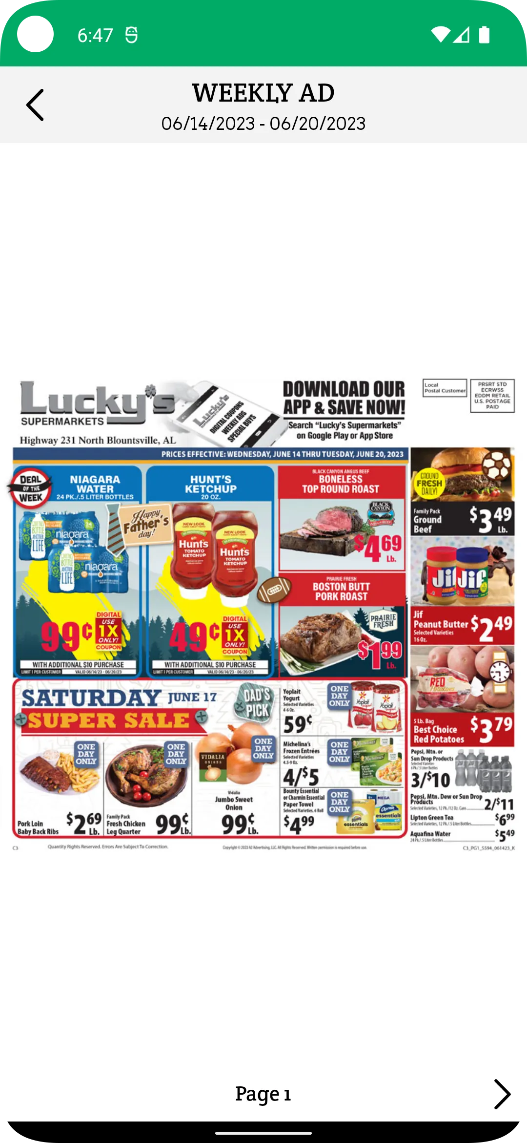 Lucky's Supermarkets | Indus Appstore | Screenshot