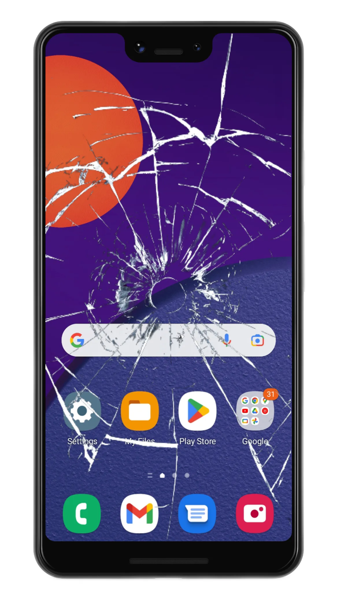Cracked Screen Prank | Indus Appstore | Screenshot