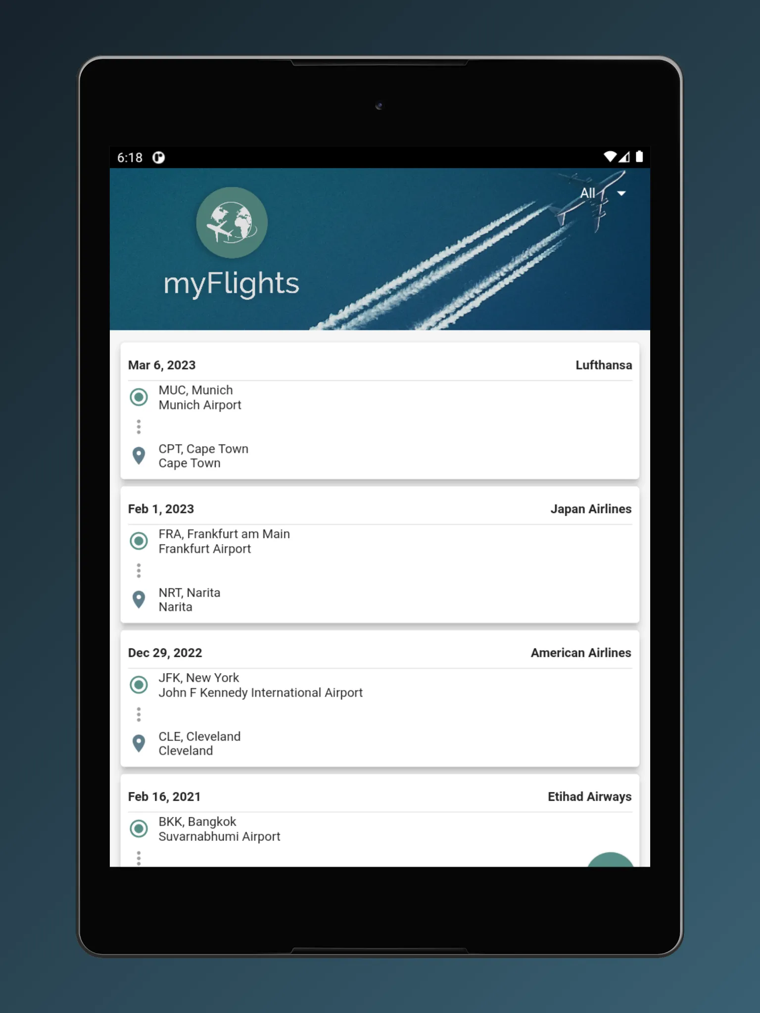 myFlights - Flight Diary | Indus Appstore | Screenshot