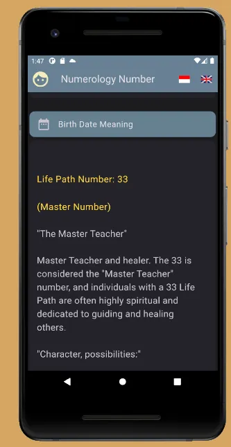Numerology Nama-Tanggal Lahir | Indus Appstore | Screenshot