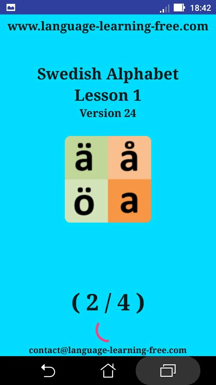 Swedish alphabet for students | Indus Appstore | Screenshot