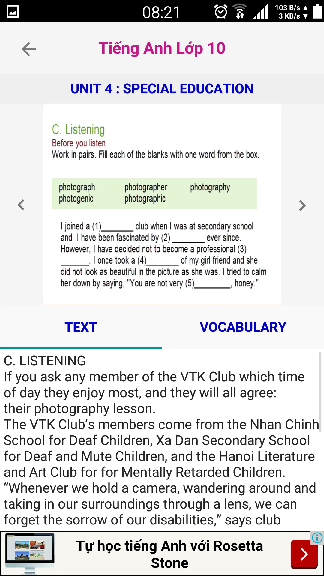 Tieng Anh Lop 10 - English 10 | Indus Appstore | Screenshot