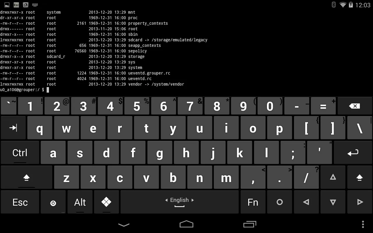 Hacker's Keyboard | Indus Appstore | Screenshot