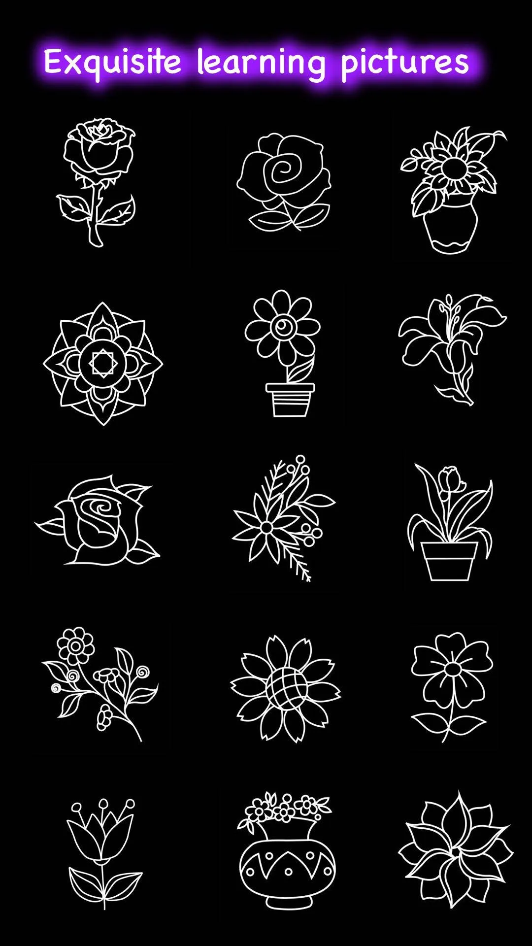 Learn To Draw Glow Flower | Indus Appstore | Screenshot