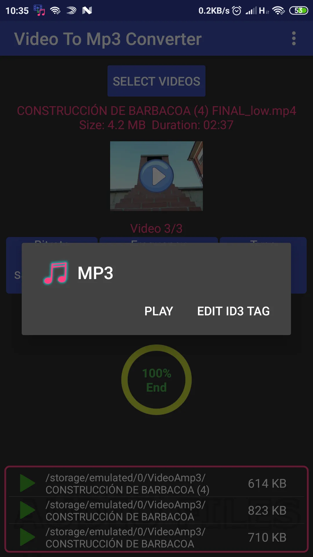 Video to mp3, mp2, aac or wav. | Indus Appstore | Screenshot