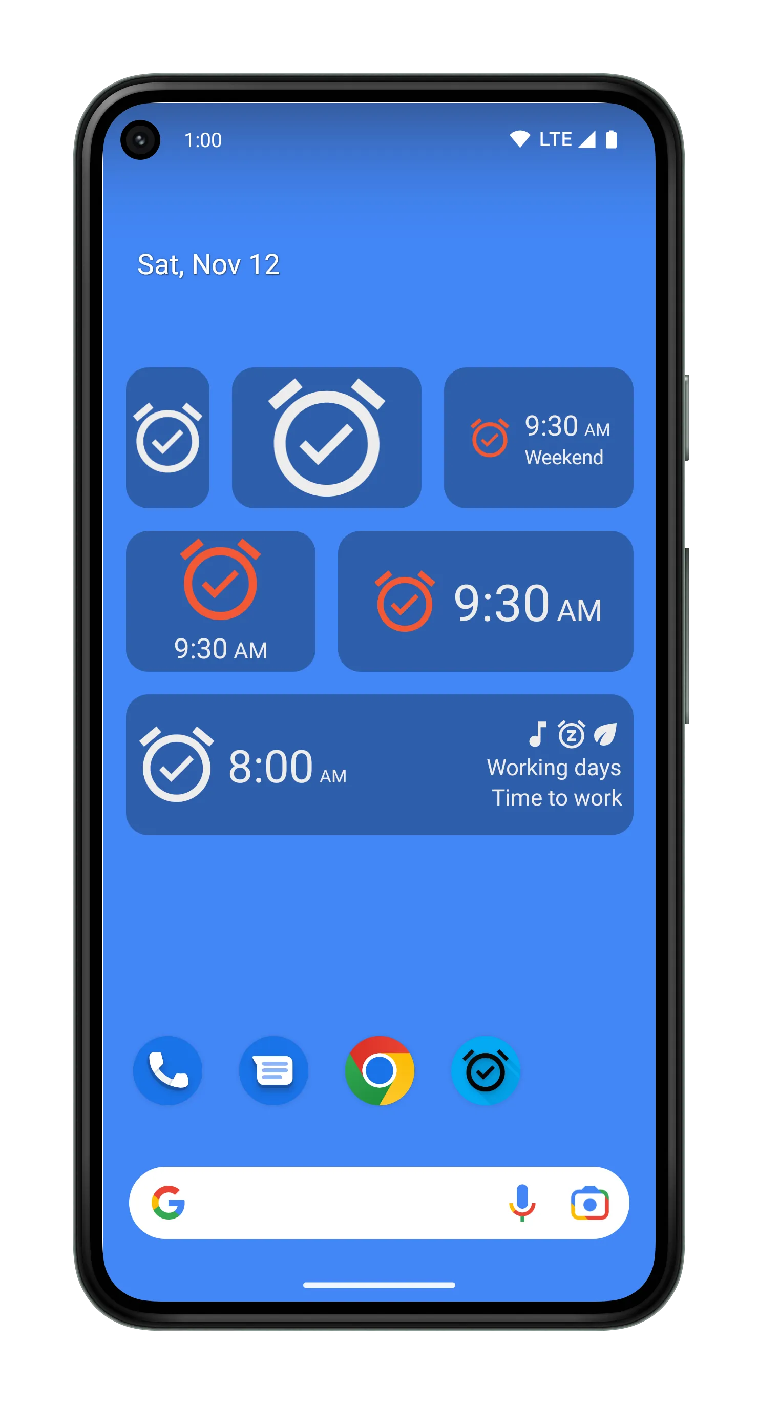 Alarm Clock Widget | Indus Appstore | Screenshot