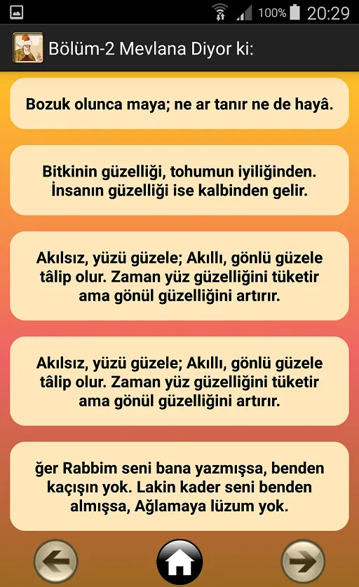 Mevlana'dan Veciz Sözler | Indus Appstore | Screenshot