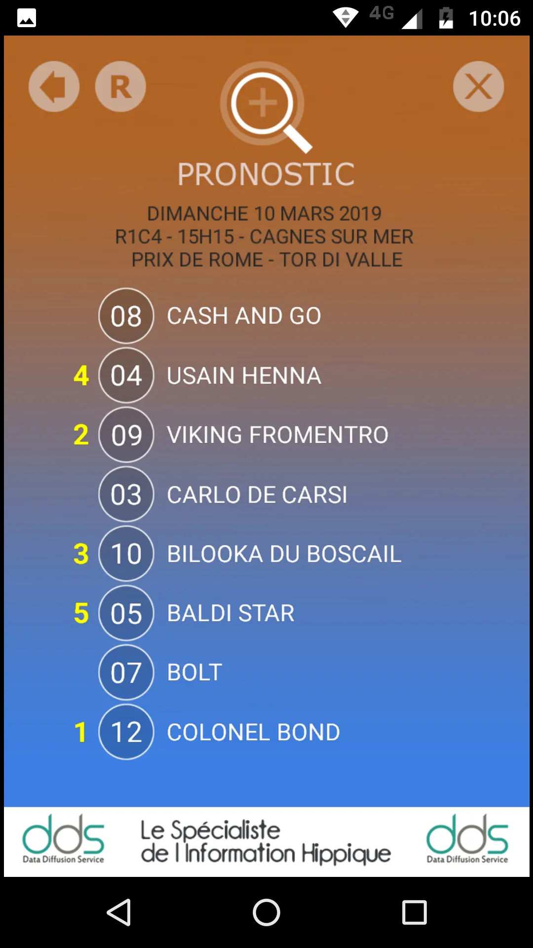 QPlus  Résultats  Prono Quinté | Indus Appstore | Screenshot