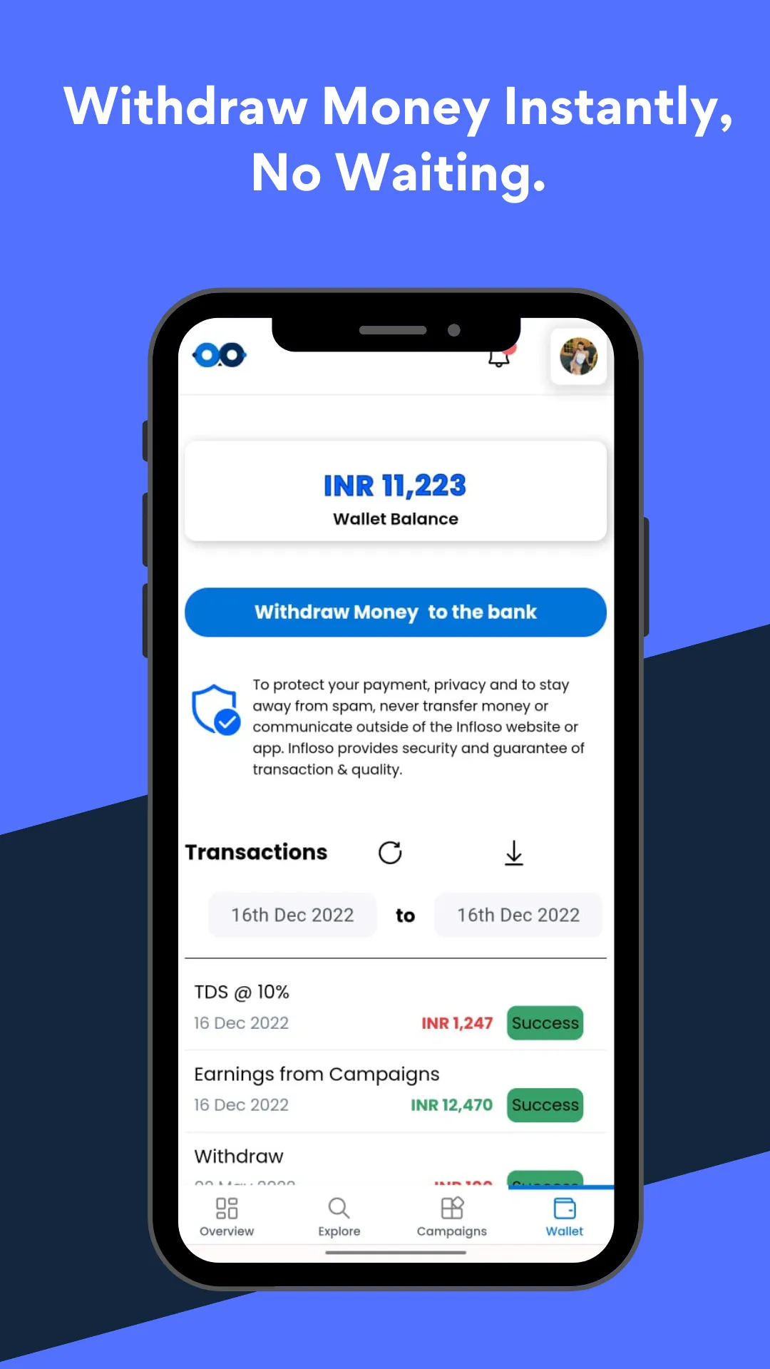 Infloso - Paid & Barter Collab | Indus Appstore | Screenshot