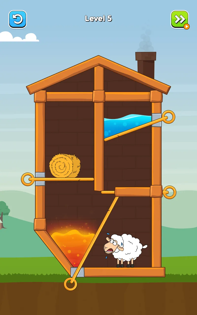 Hero Sheep-Pin Pull Save Sheep | Indus Appstore | Screenshot