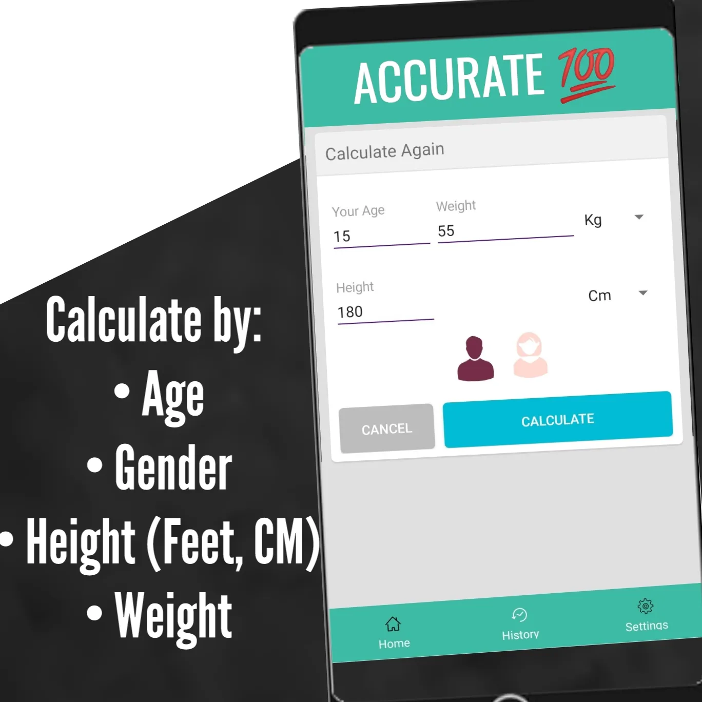 BMI Calculator For Men, Women | Indus Appstore | Screenshot