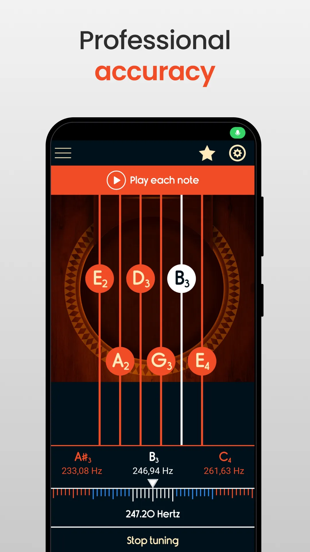 Master Guitar Tuner | Indus Appstore | Screenshot