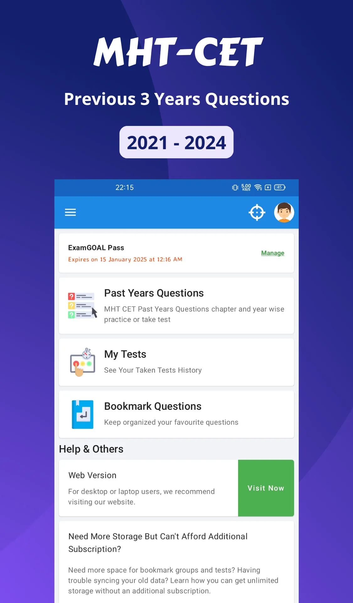 ExamGOAL: MHT CET PYQ App | Indus Appstore | Screenshot