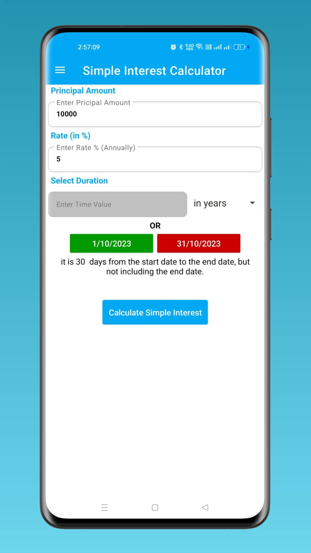 Simple Interest Calculator | Indus Appstore | Screenshot