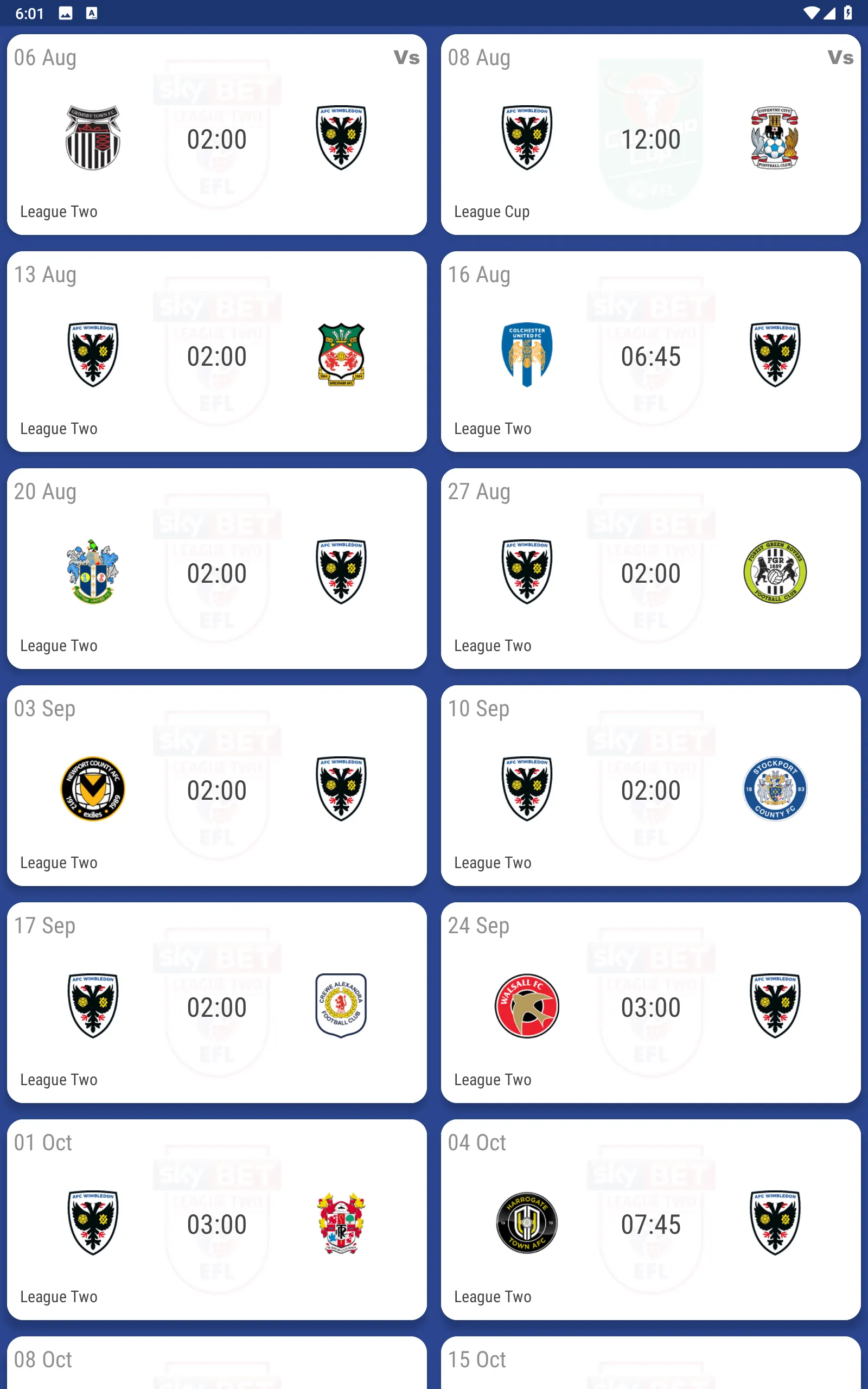 AFC Wimbledon Fan App | Indus Appstore | Screenshot