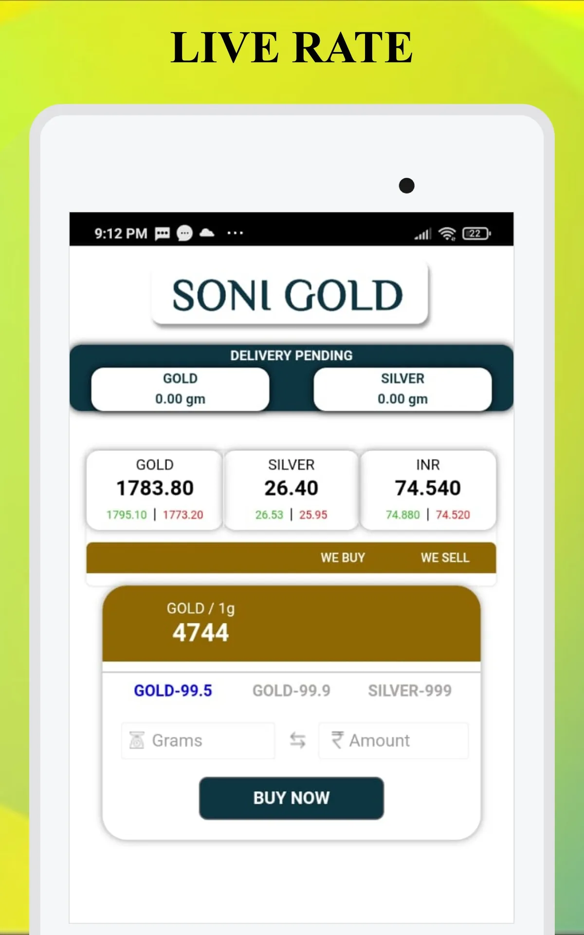 Soni Gold | Indus Appstore | Screenshot