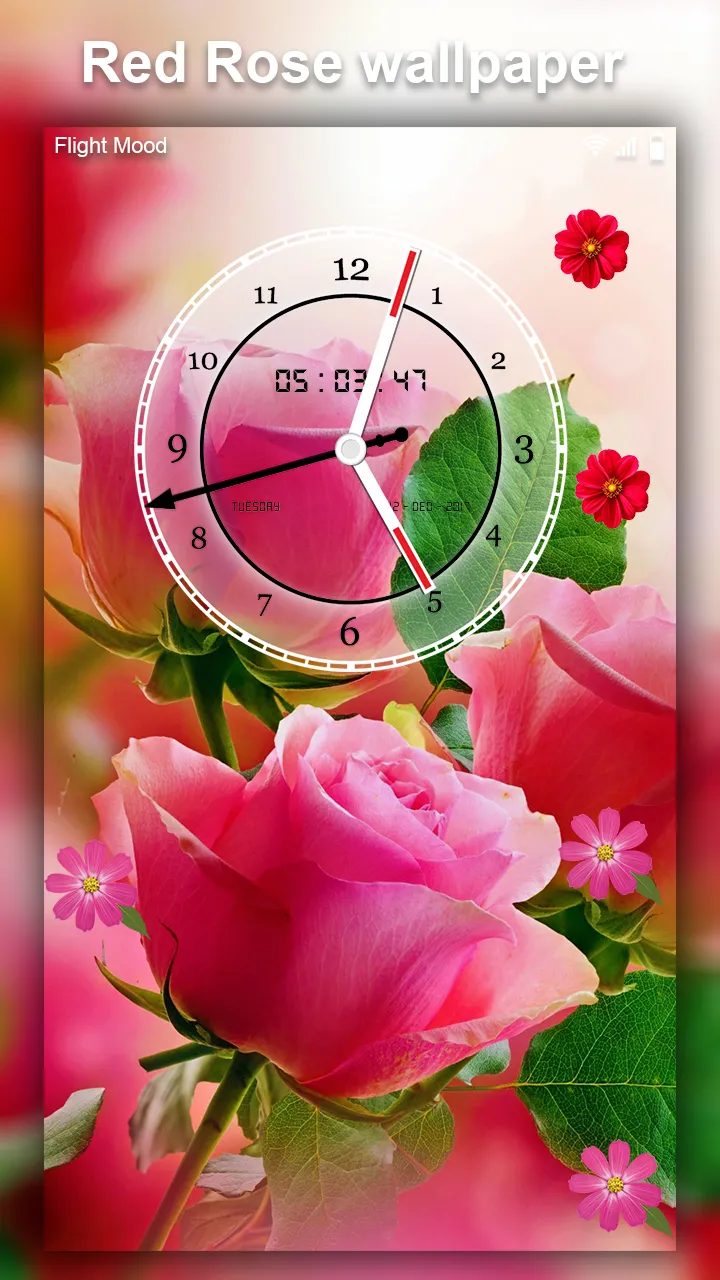 Flower Clock Live wallpaper–HD | Indus Appstore | Screenshot