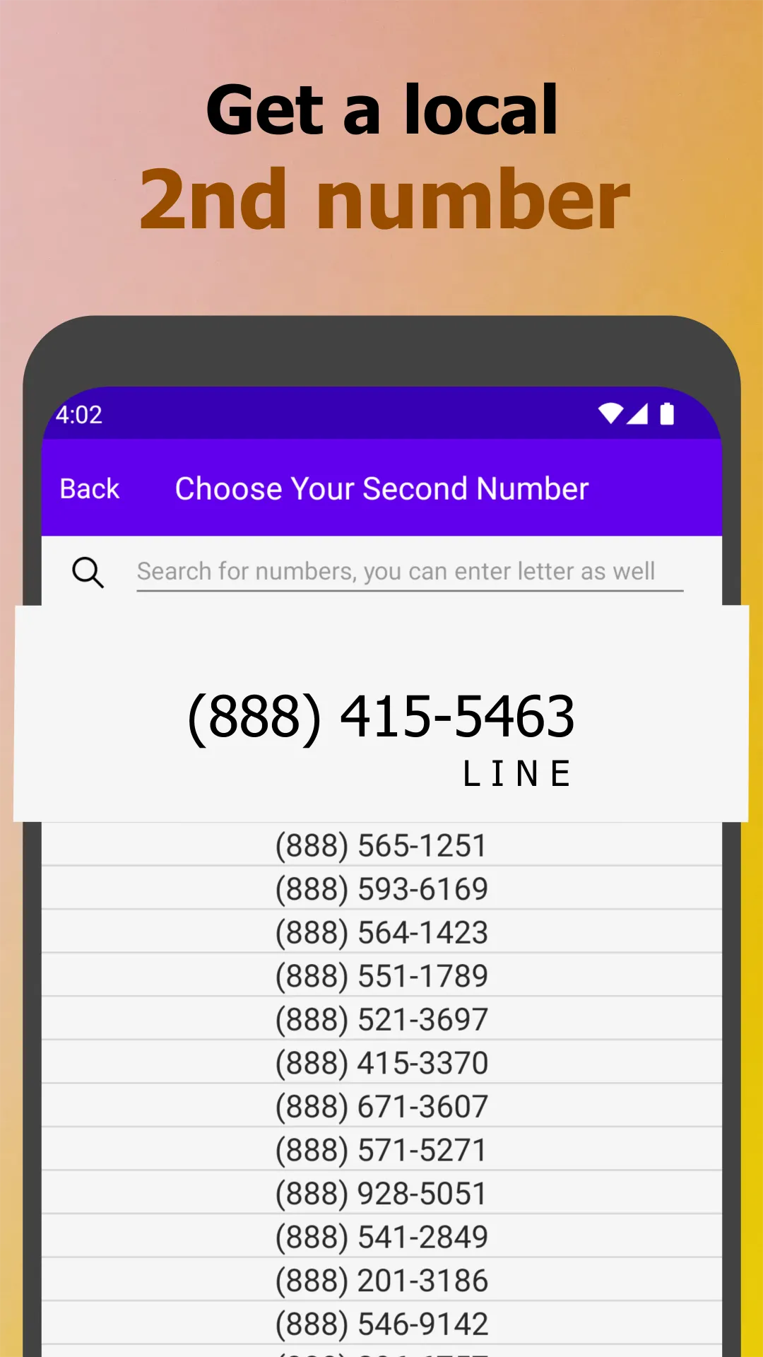 My 2nd Line Text Call Number | Indus Appstore | Screenshot