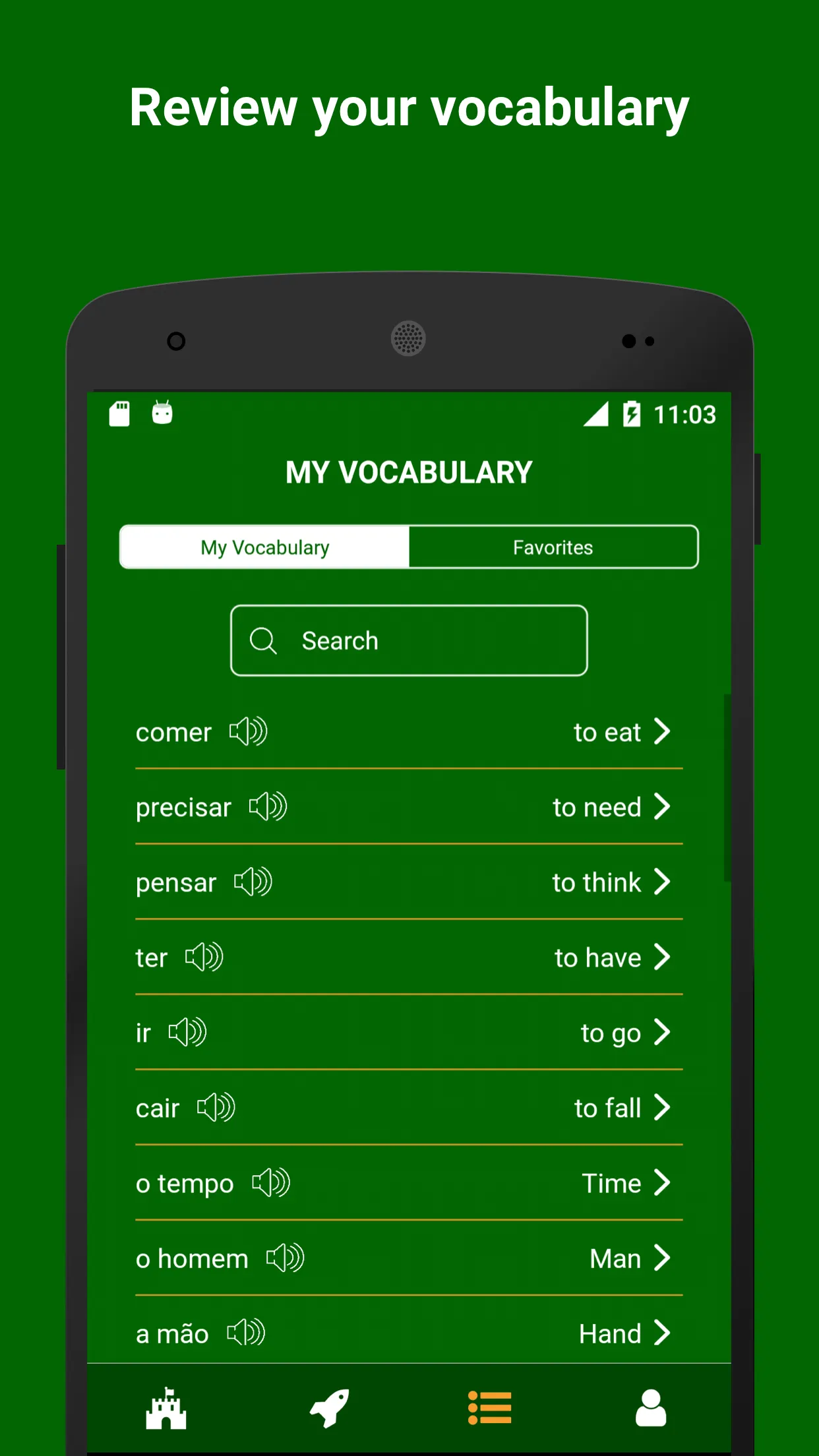 Learn Portuguese Vocabulary | Indus Appstore | Screenshot